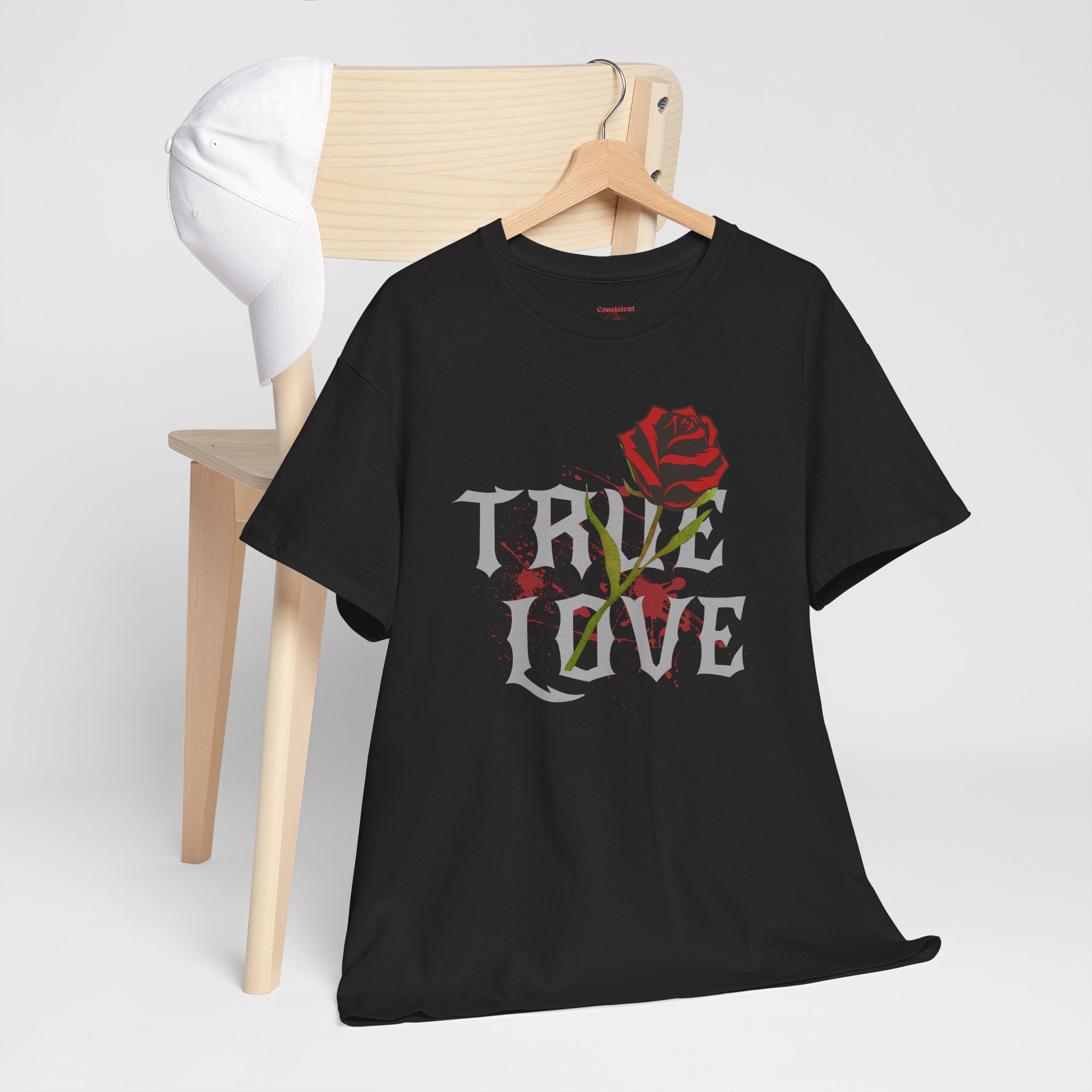 True Love Rose T-Shirt — Gothic Romance Graphic Tee