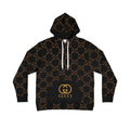 Gold GG Logo Pattern Hoodie | Black