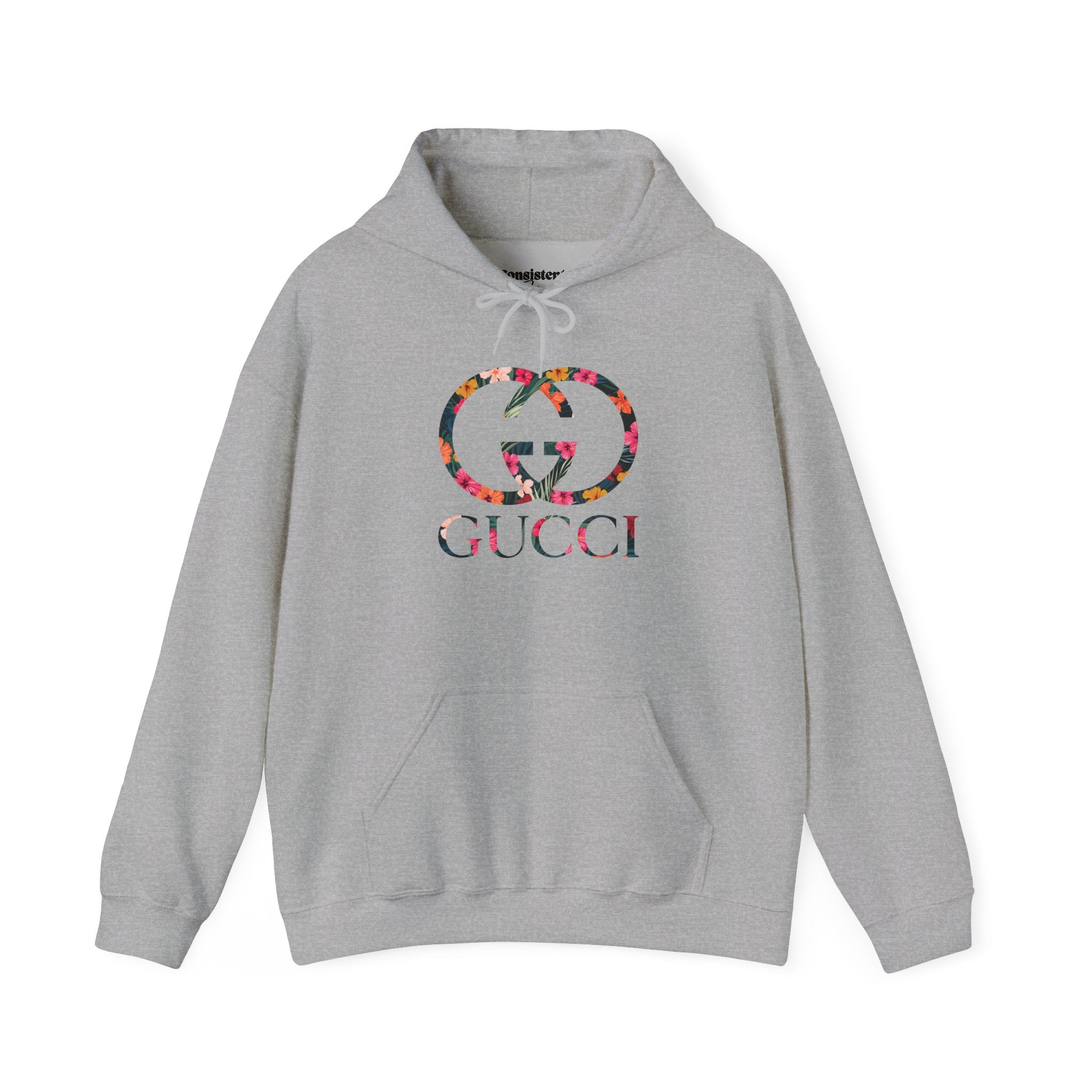 Floral Logo Gucci Hoodie | White Pullover Sweatshirt