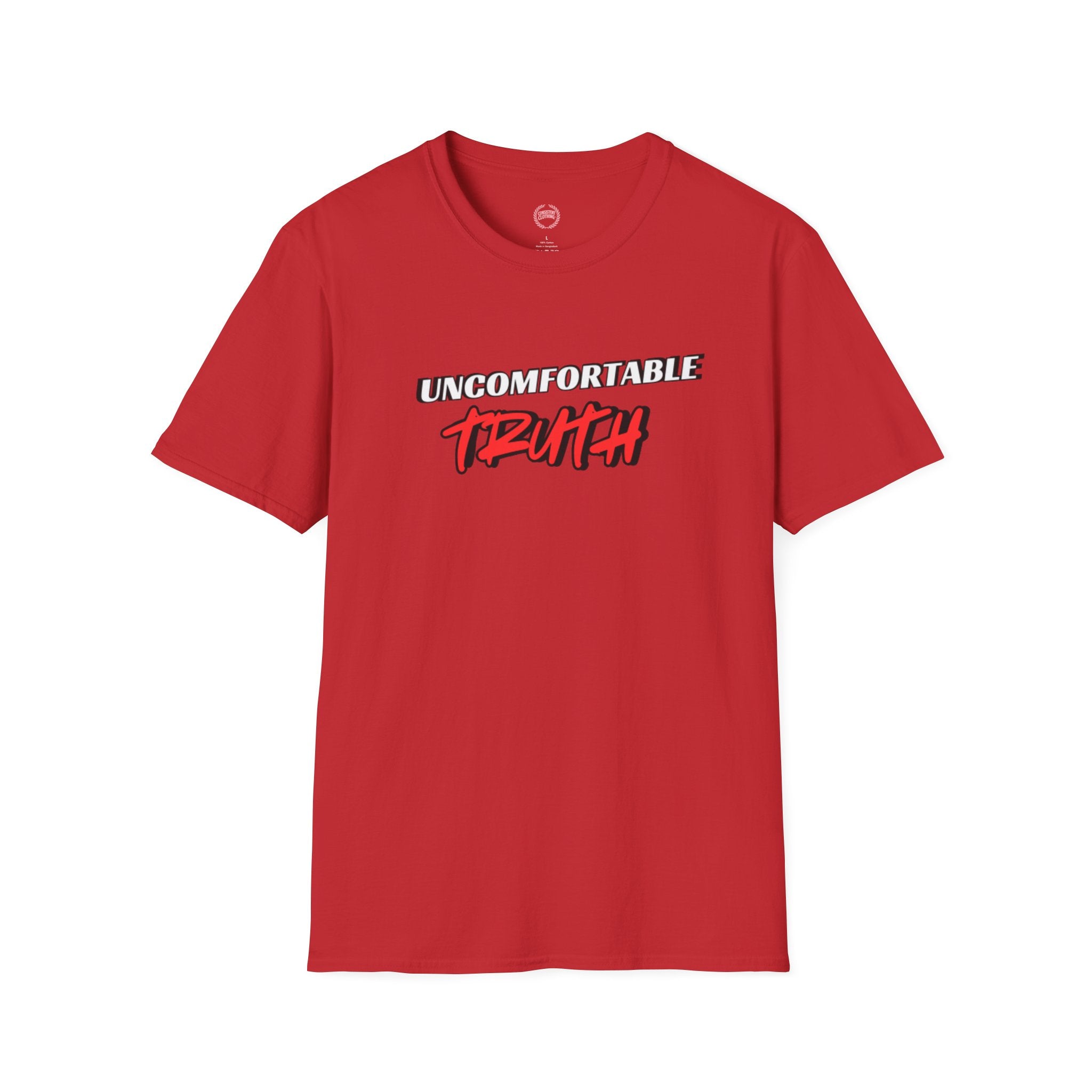 Unisex Softstyle T-Shirt with 'Uncomfortable Truth' Design