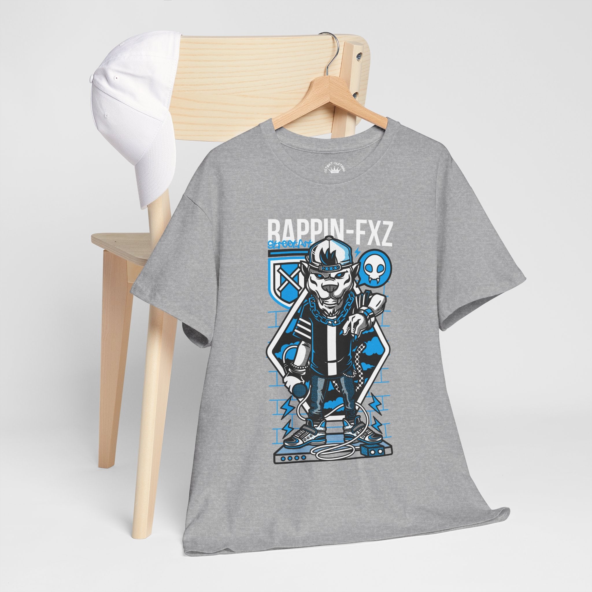 Rappin-FXZ Graphic Tee — Retro Cyberpunk DJ Skull T-Shirt