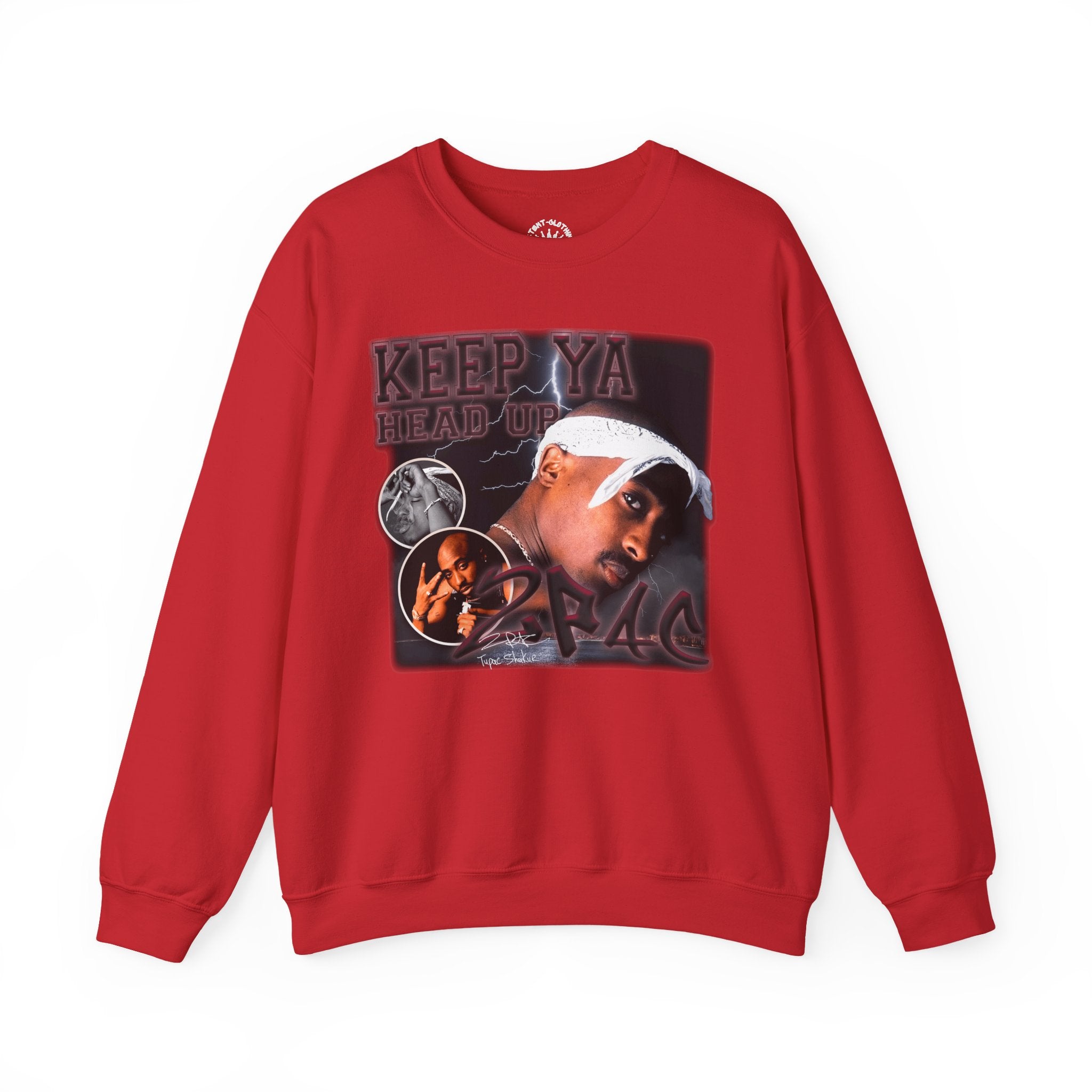 Retro Hip-Hop Graphic Sweatshirt — Keep Ya Head Up Design