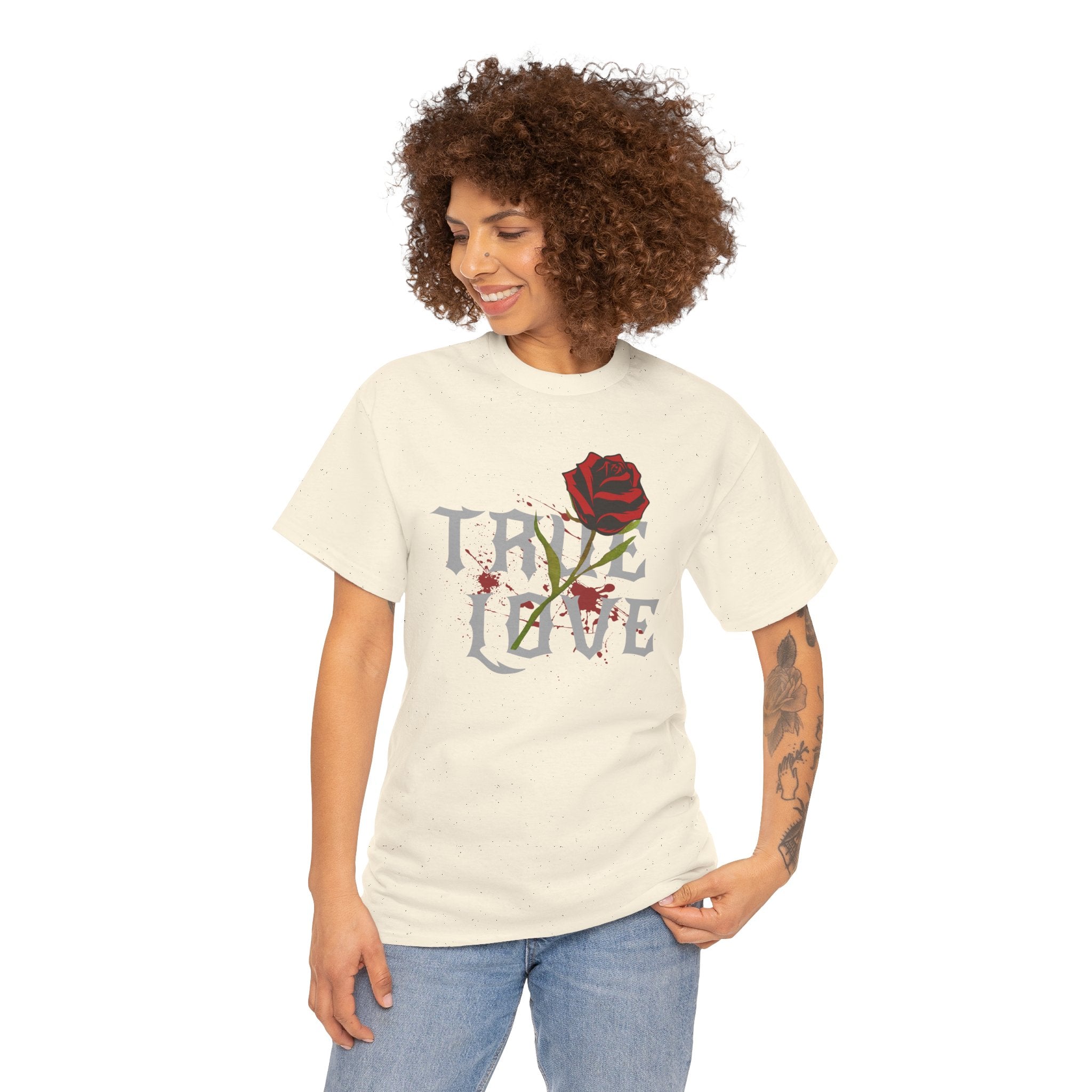 True Love Rose T-Shirt — Gothic Romance Graphic Tee