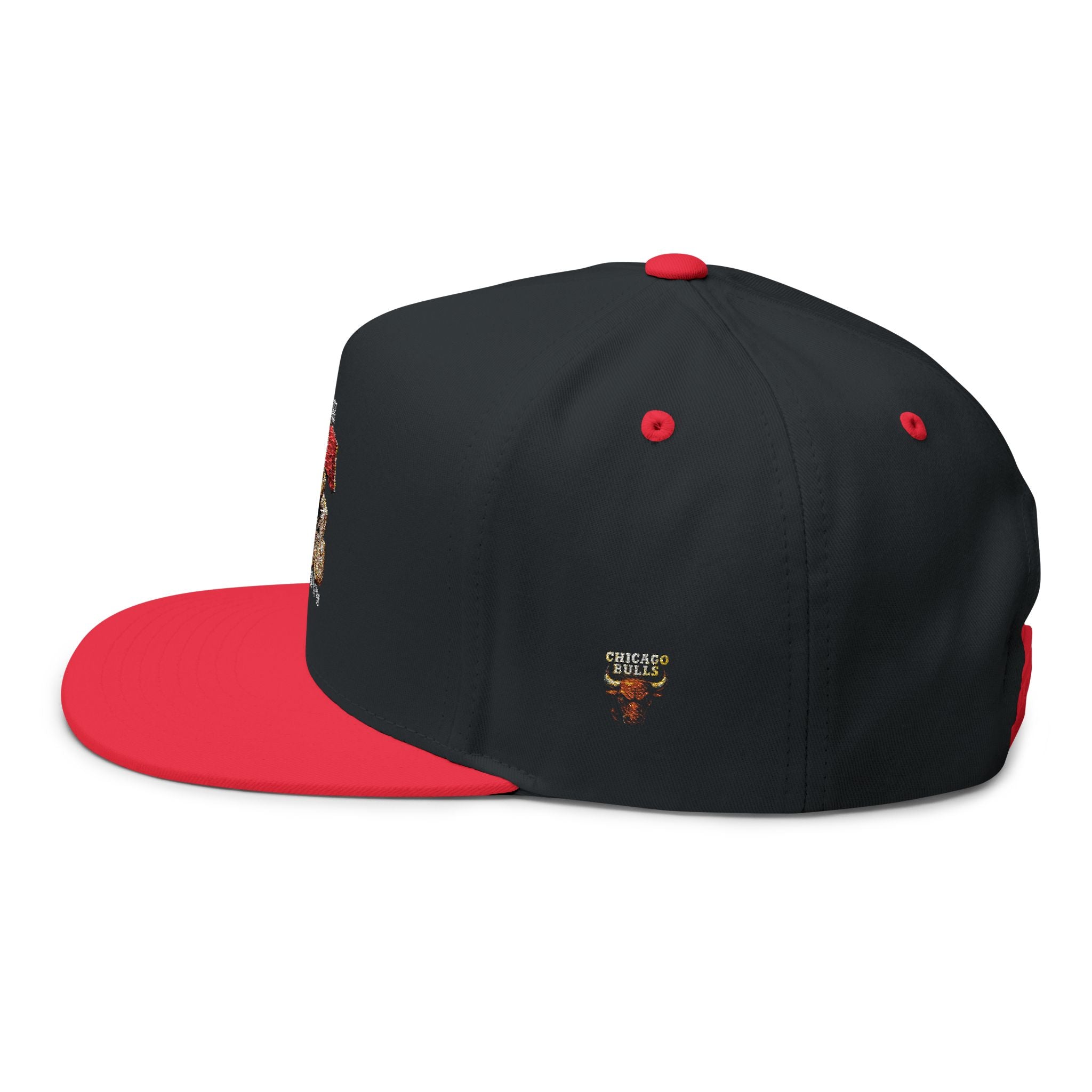 Embroidered Flat Bill Cap — Retro Michael Jordan Basketball Logo