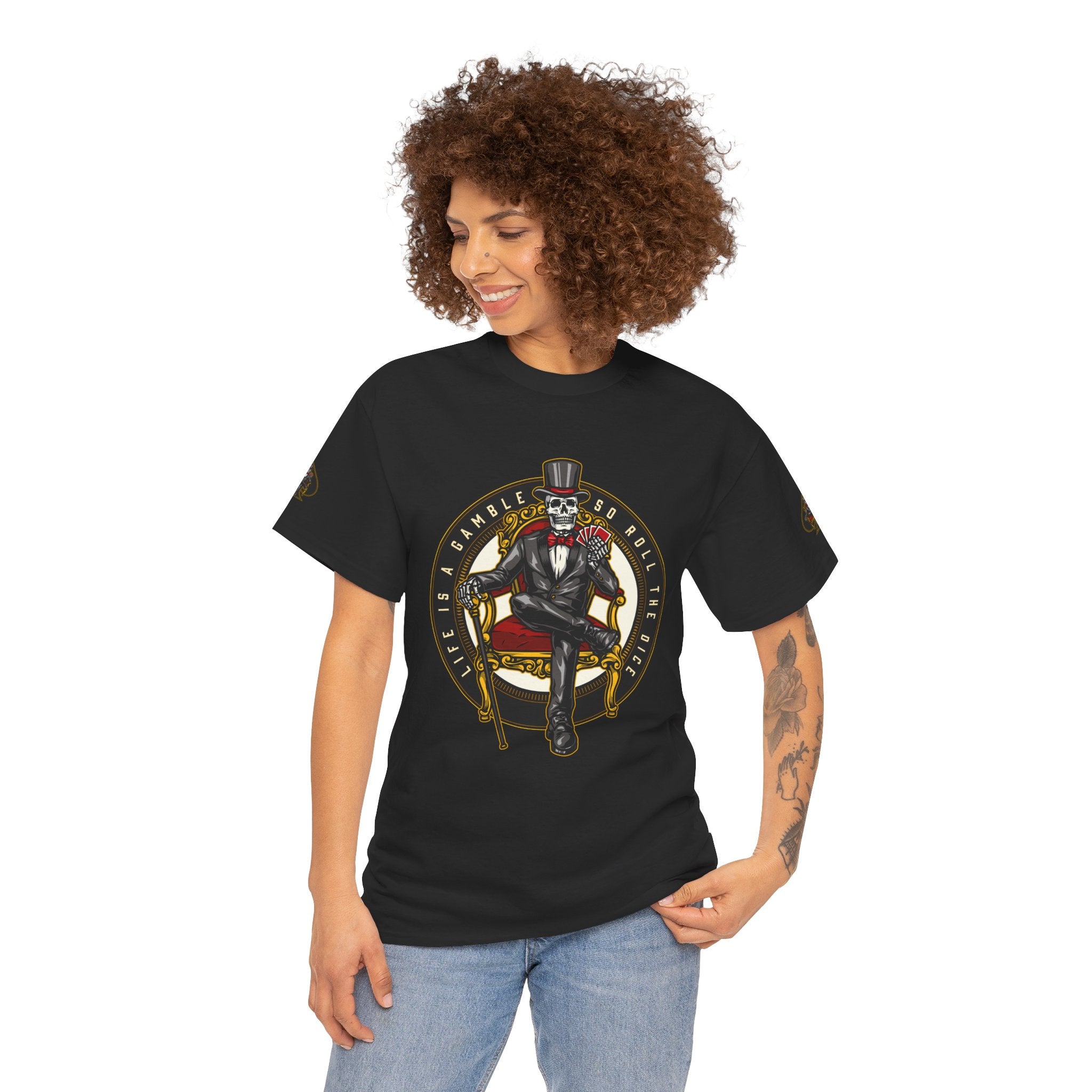 Life Is A Gamble - Top Hat Skeleton T-Shirt