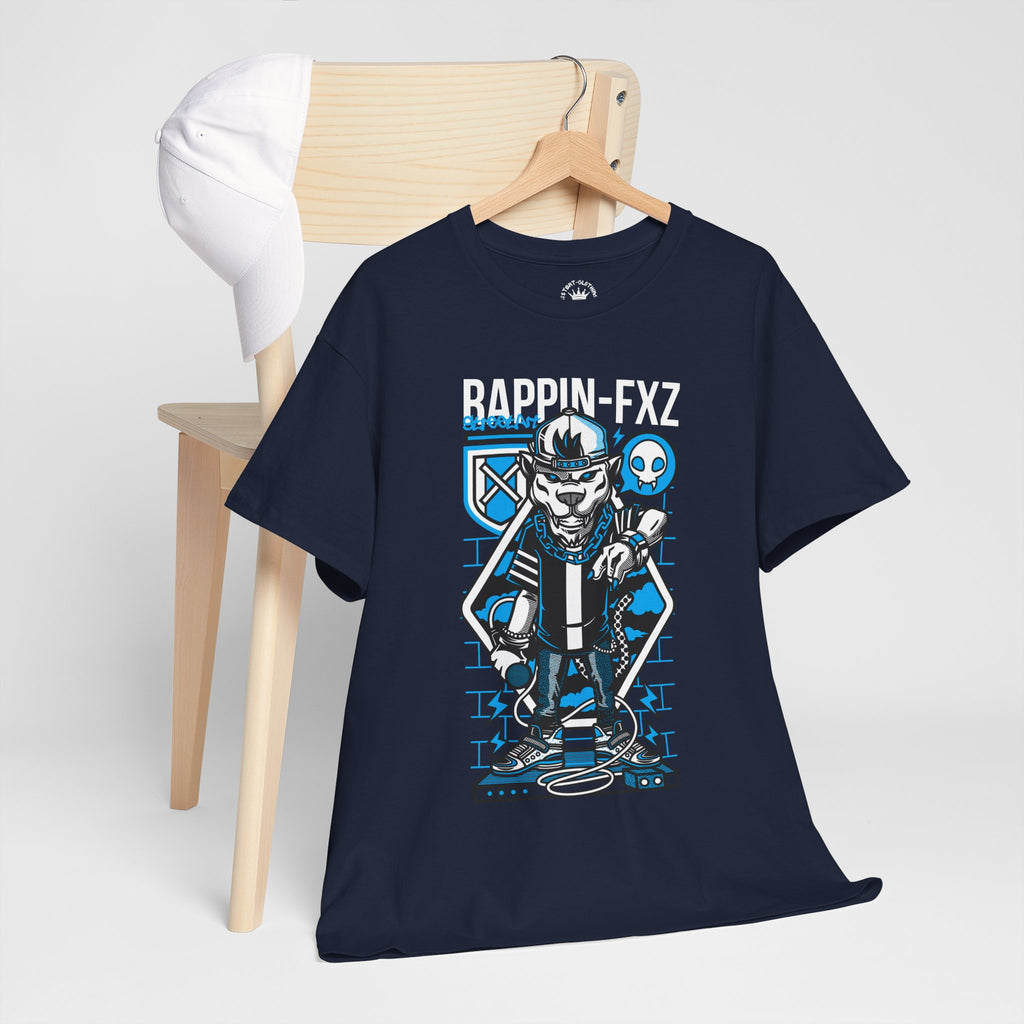 Rappin-FXZ Graphic Tee — Retro Cyberpunk DJ Skull T-Shirt
