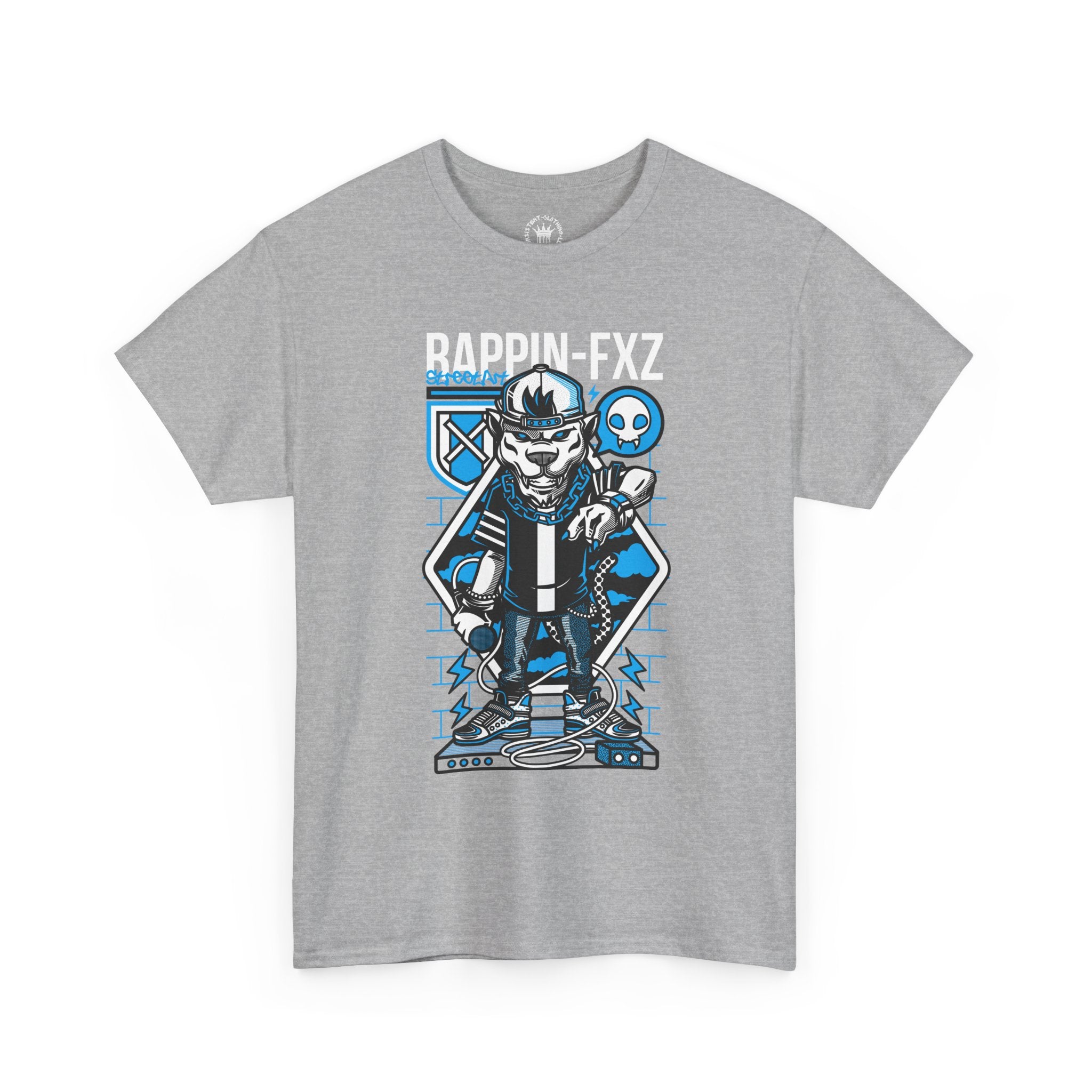Rappin-FXZ Graphic Tee — Retro Cyberpunk DJ Skull T-Shirt