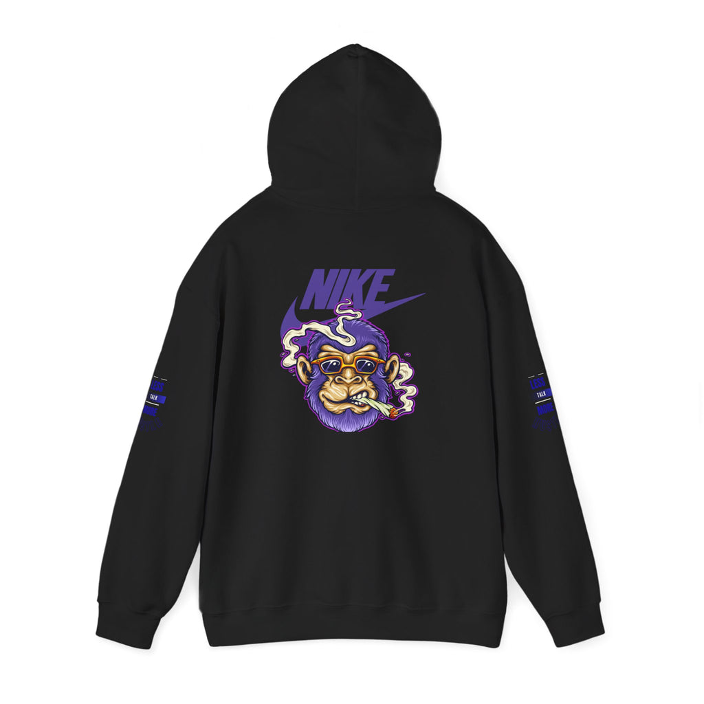 Retro Smoking Ape Nike Logo Hoodie | Streetwear Pullover