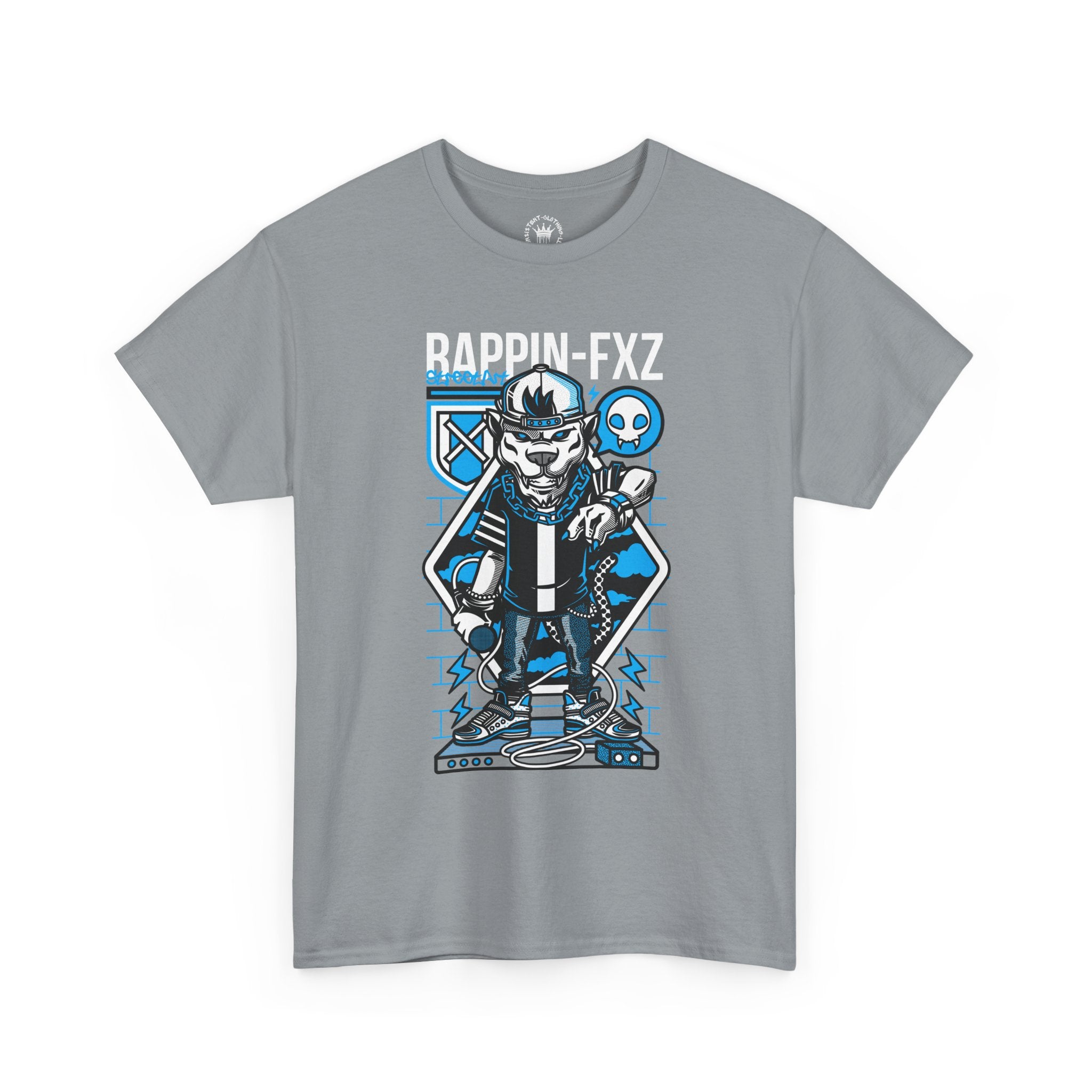 Rappin-FXZ Graphic Tee — Retro Cyberpunk DJ Skull T-Shirt