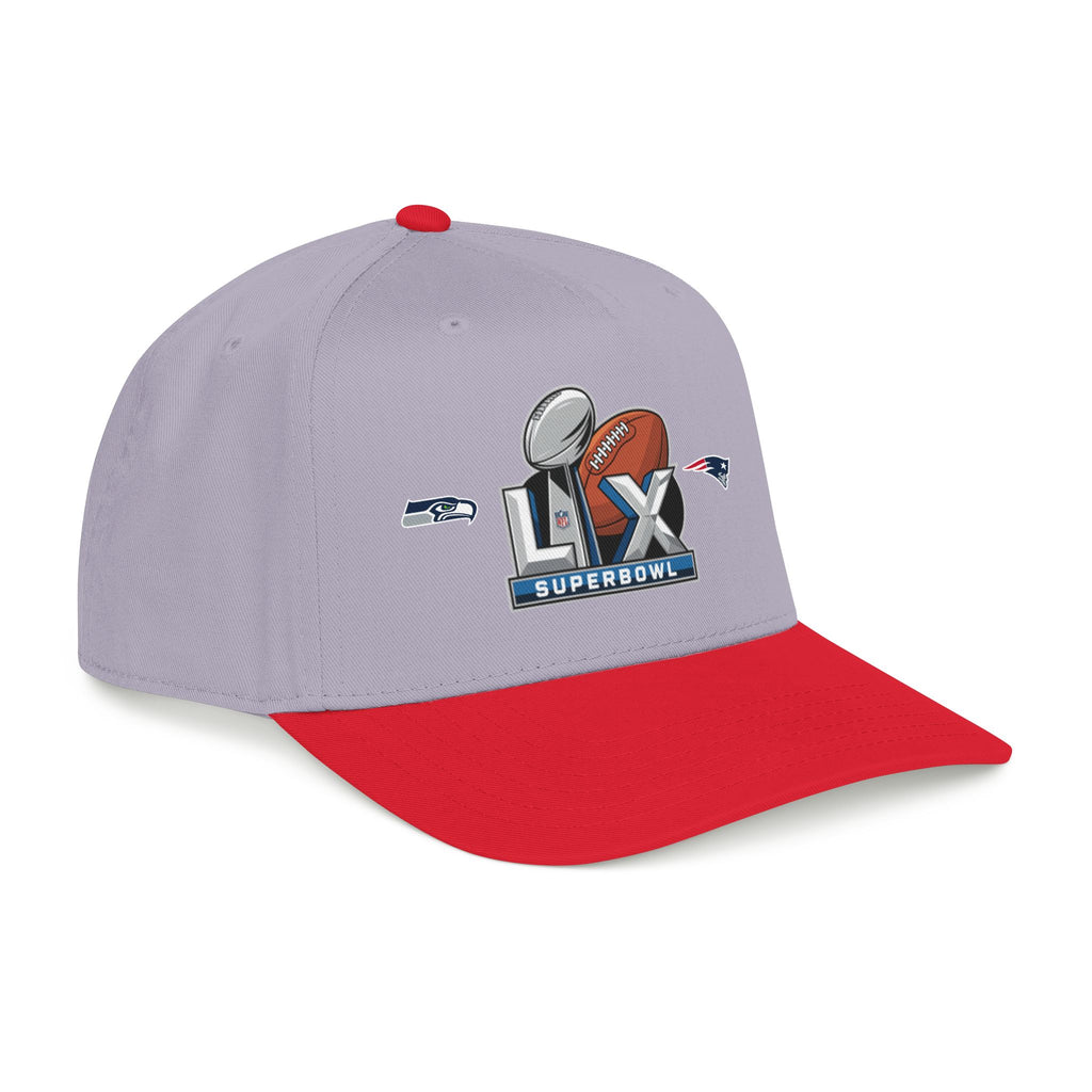 Super Bowl LX Football Logo Mid Profile Baseball Cap | Team Patch