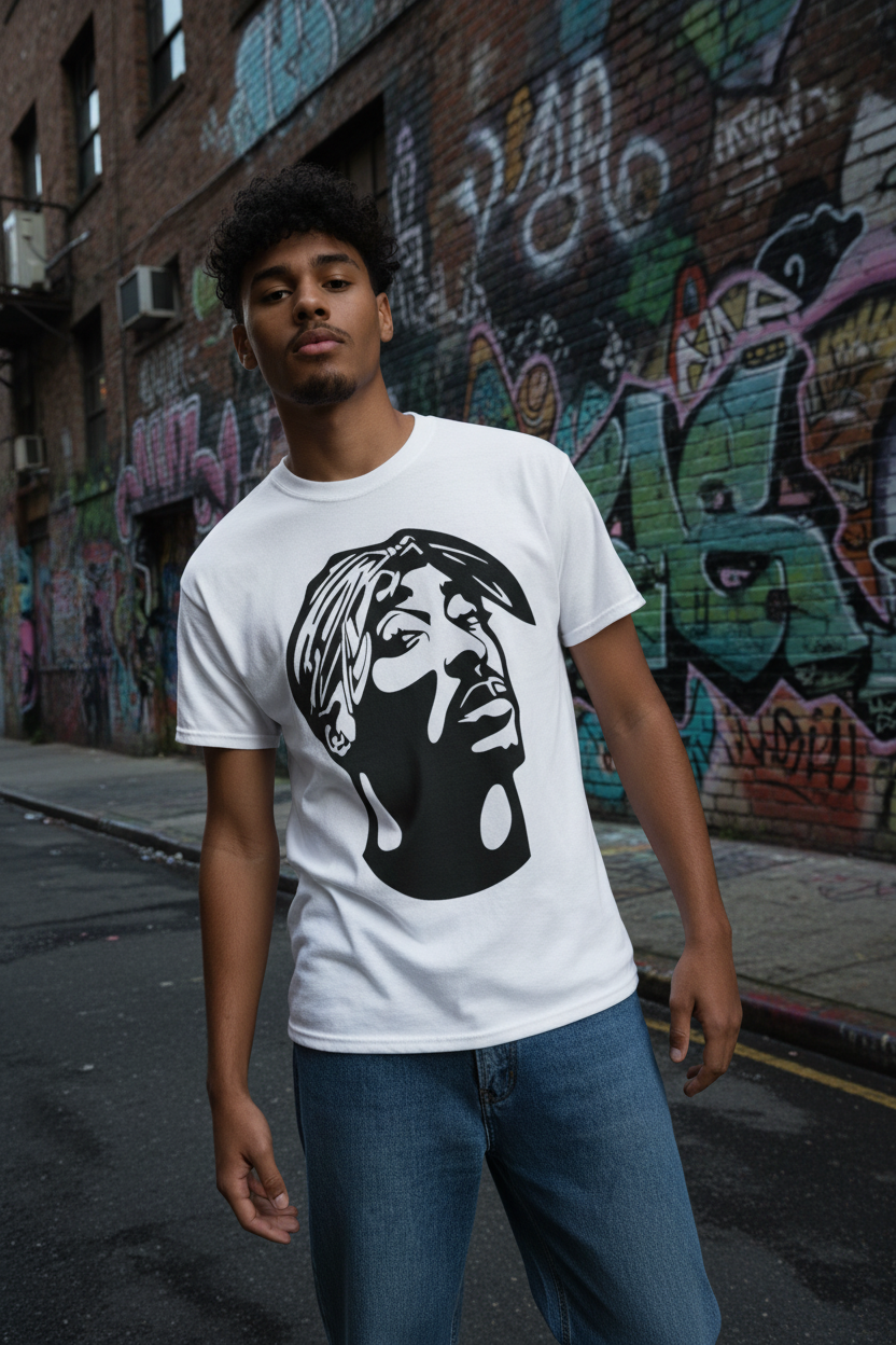 Bold Rap Legend Portrait T-Shirt