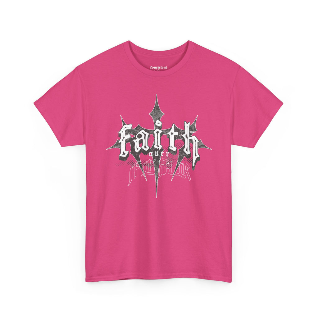 Faith Over Fear Graphic Tee — Dark Metal Band Style Shirt