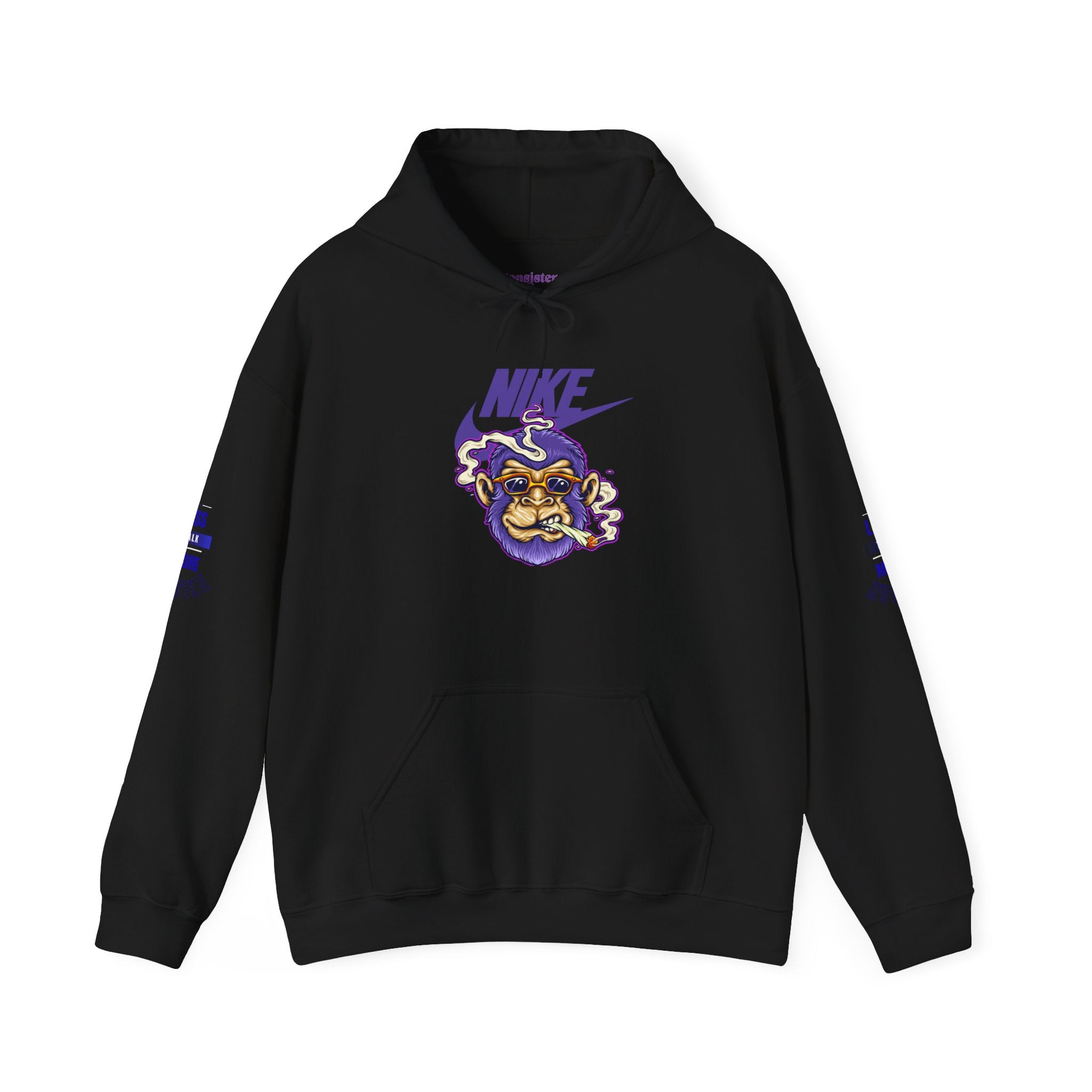 Retro Smoking Ape Nike Logo Hoodie | Streetwear Pullover