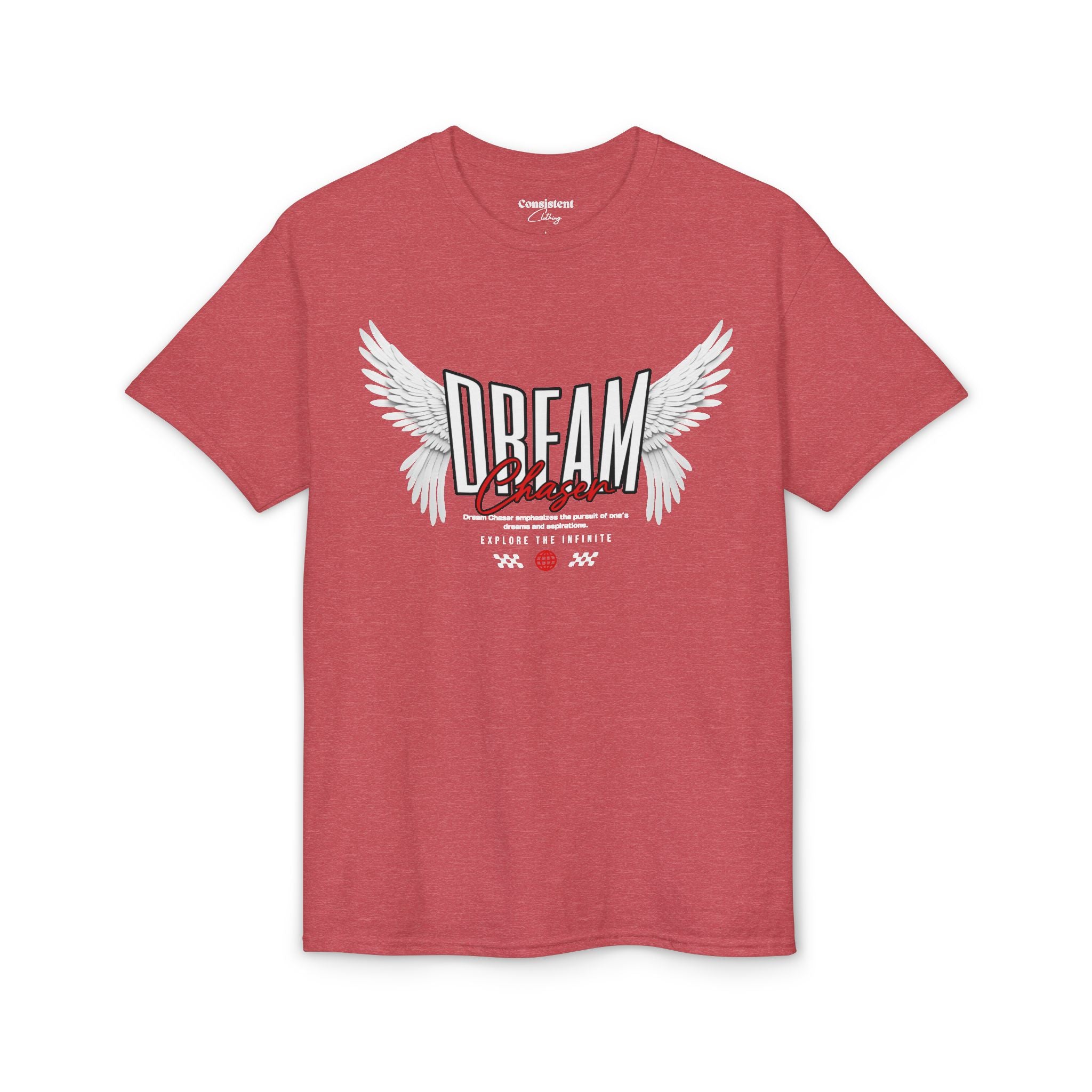 Dream Chaser T-Shirt — Angel Wings Motivational Graphic Tee