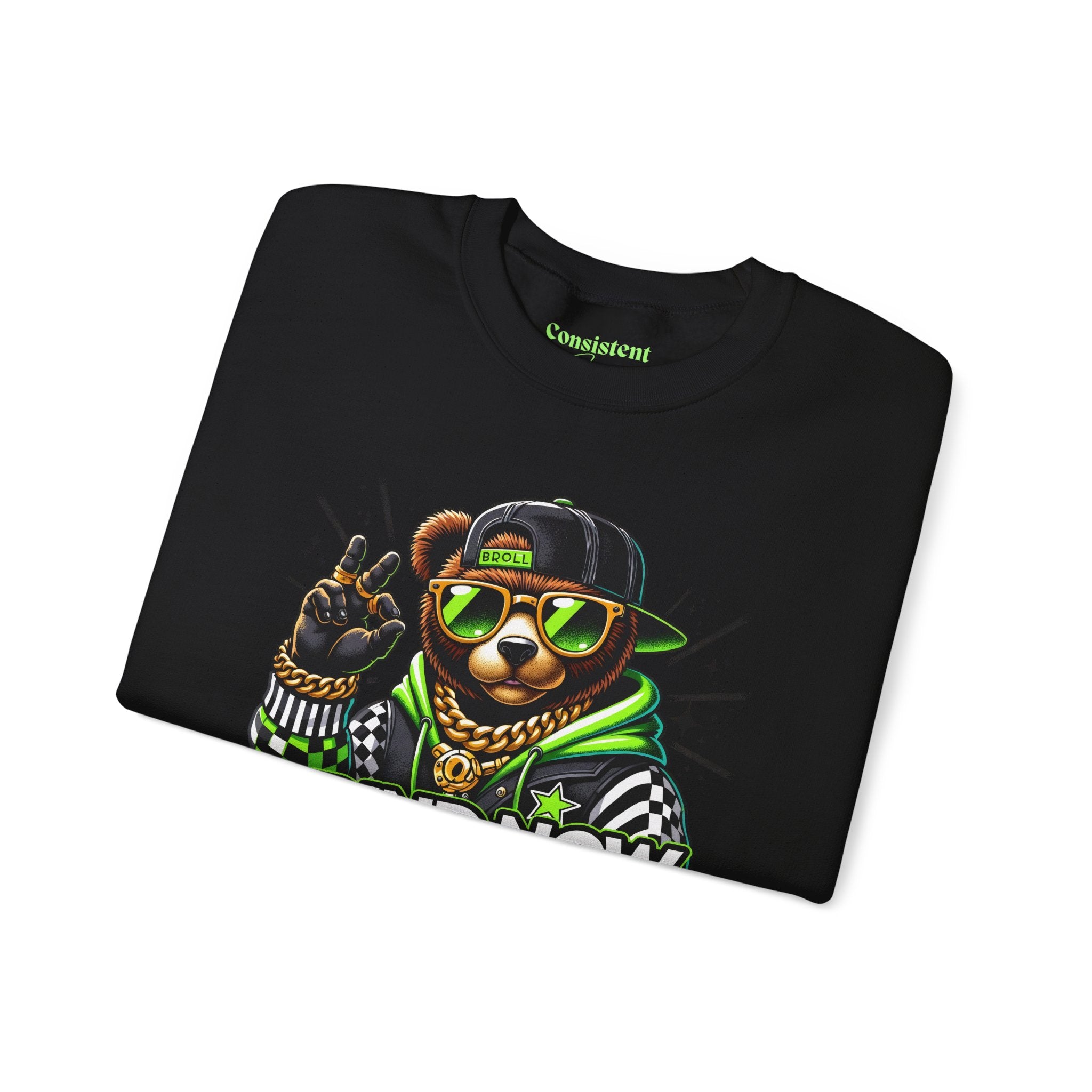 Grind Now Shine Later bear graphic Sweatshirt | Motivational streetwear