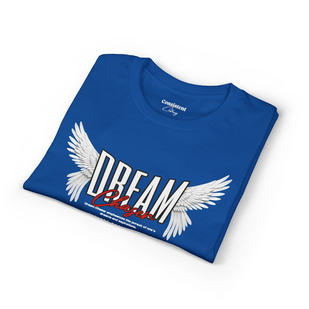 Dream Chaser T-Shirt — Angel Wings Motivational Graphic Tee
