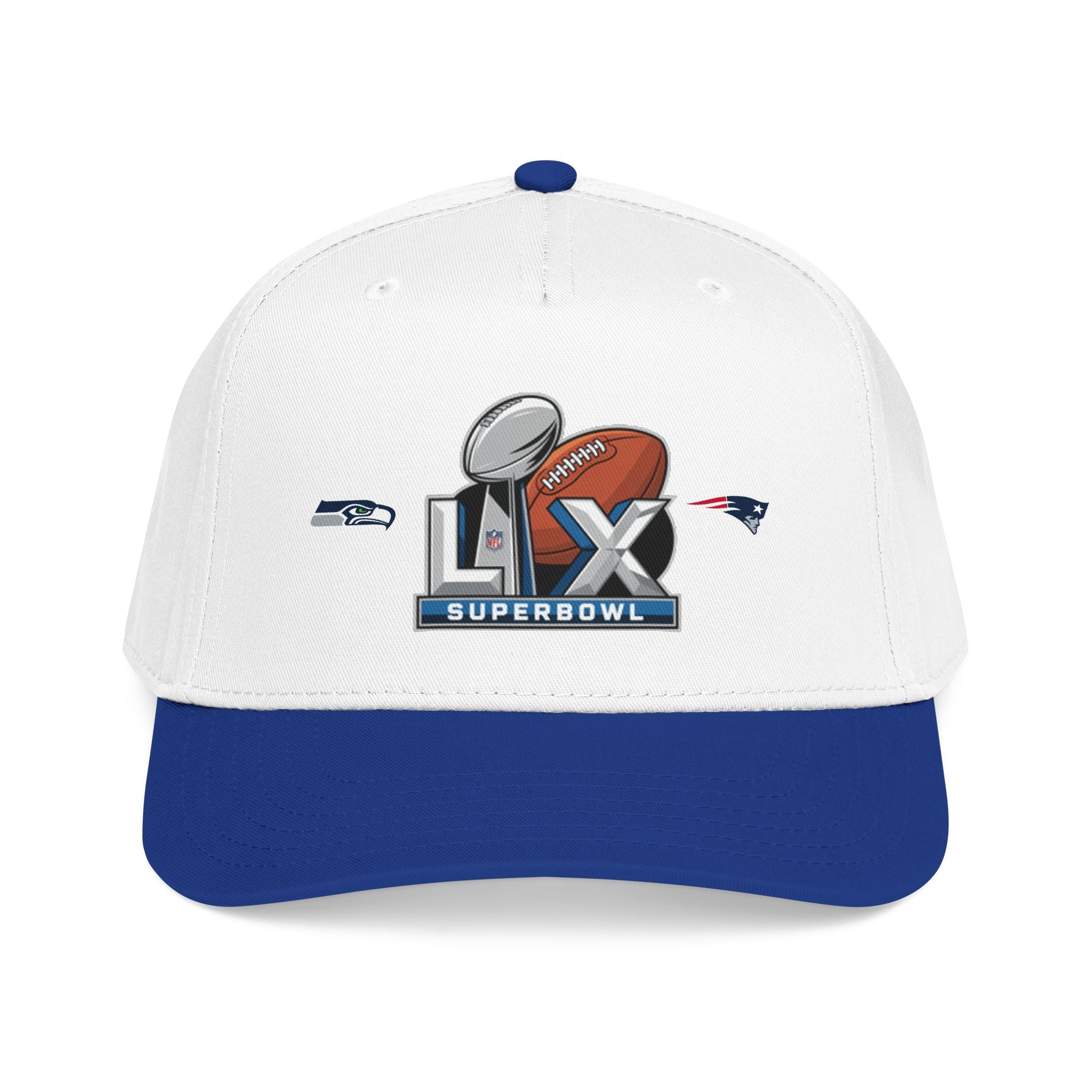 Super Bowl LX Football Logo Mid Profile Baseball Cap | Team Patch
