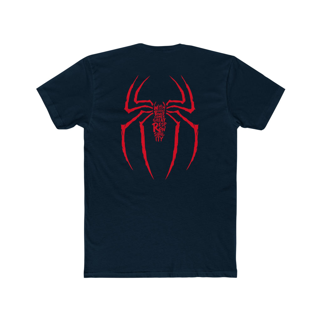 Vigilante Graphic Tee — Red Neon Spider Noir T-Shirt