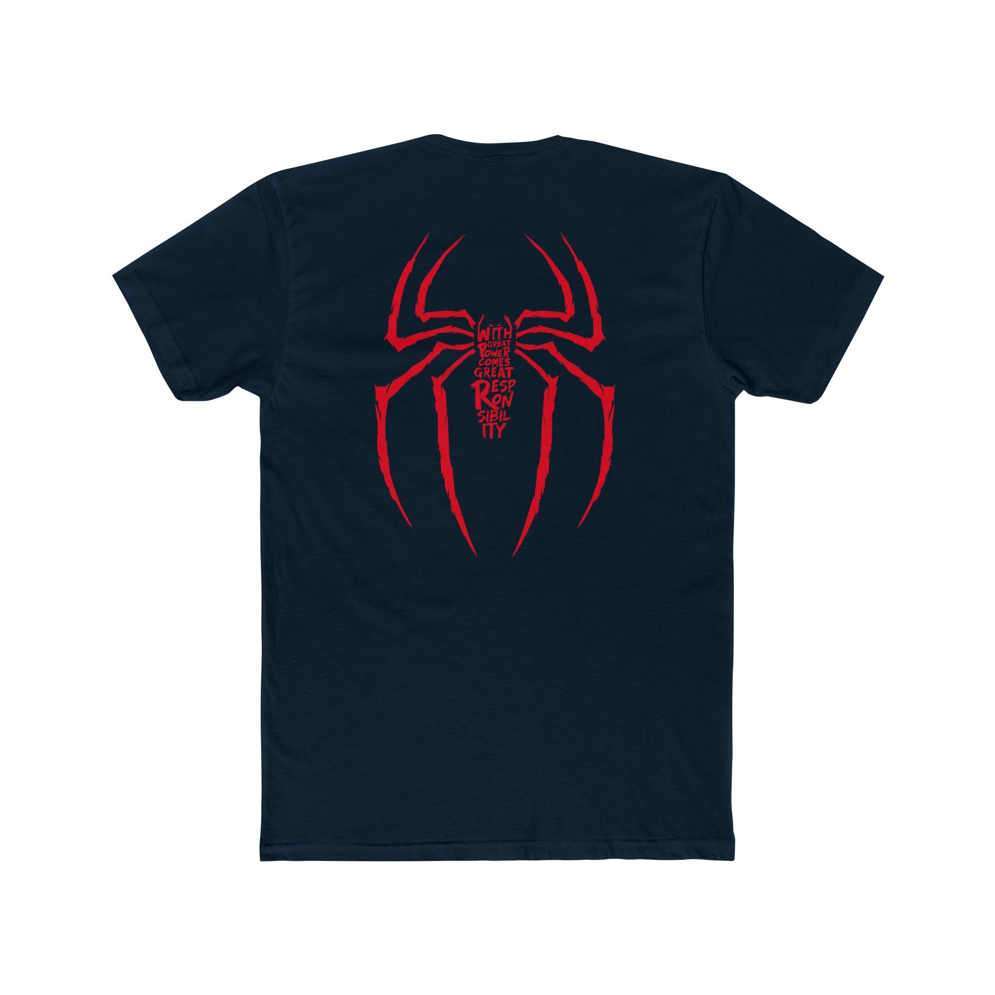Vigilante Graphic Tee — Red Neon Spider Noir T-Shirt