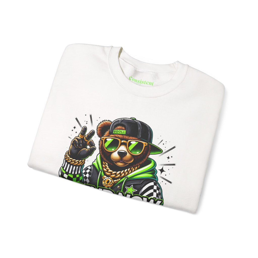 Grind Now Shine Later bear graphic Sweatshirt | Motivational streetwear