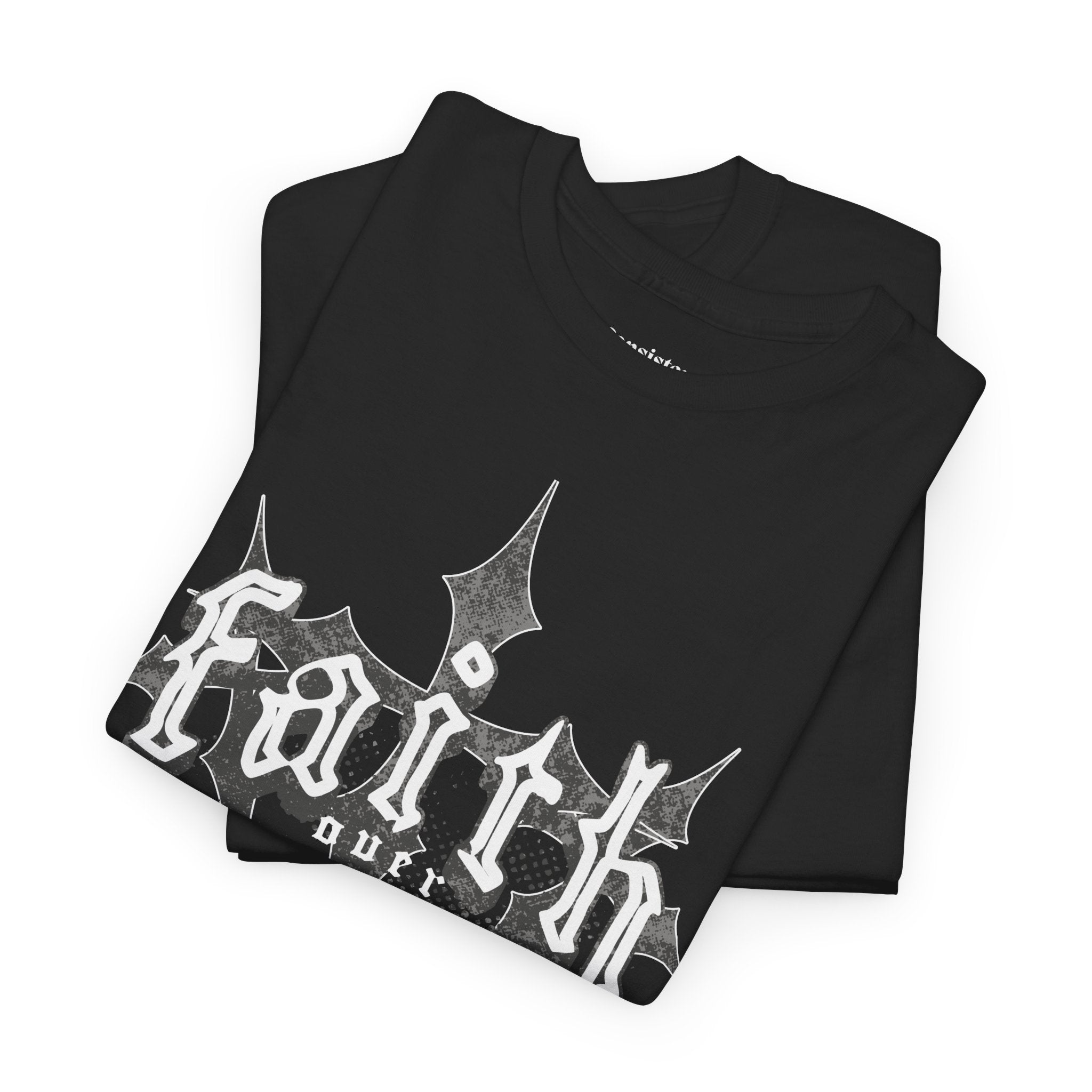 Faith Over Fear Graphic Tee — Dark Metal Band Style Shirt