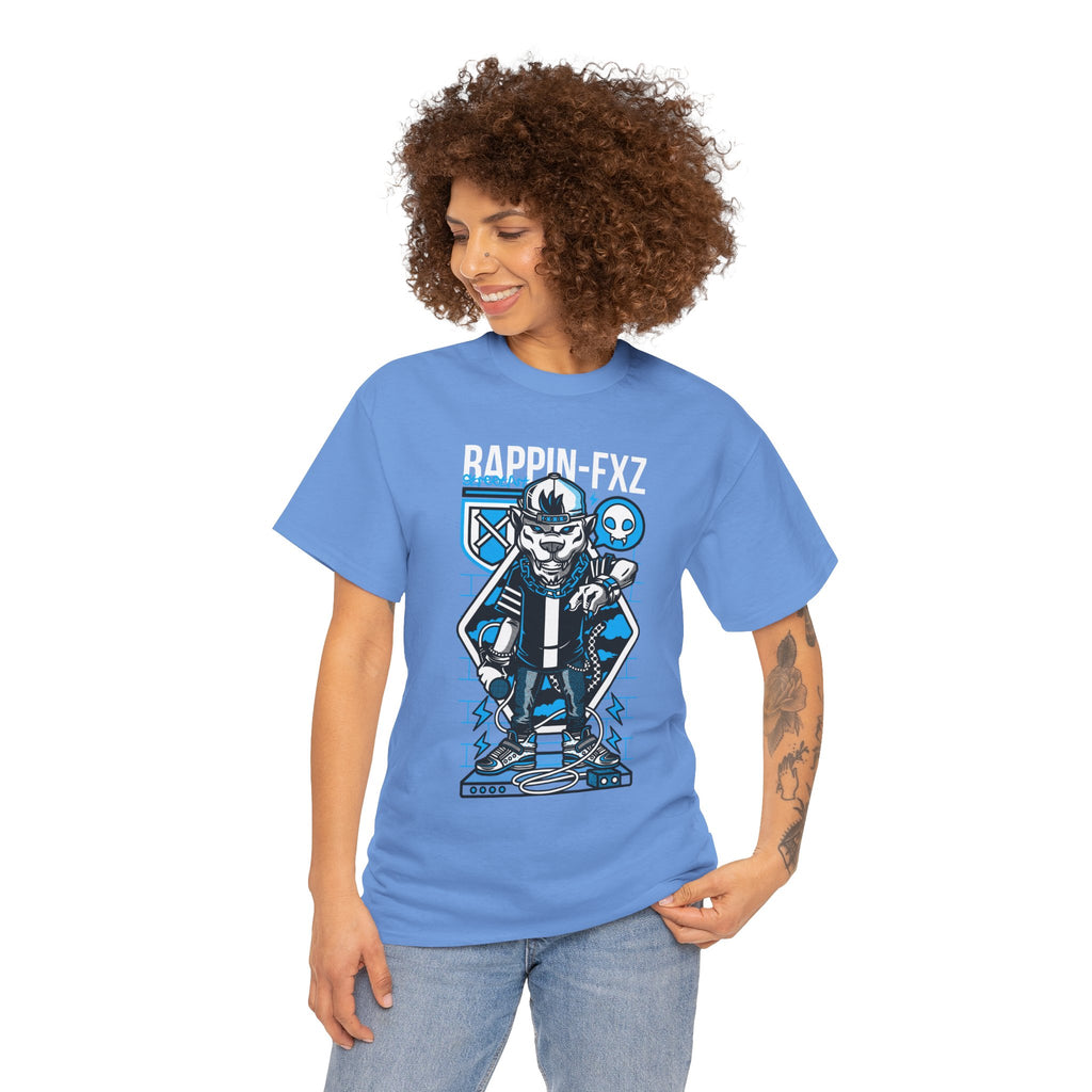 Rappin-FXZ Graphic Tee — Retro Cyberpunk DJ Skull T-Shirt