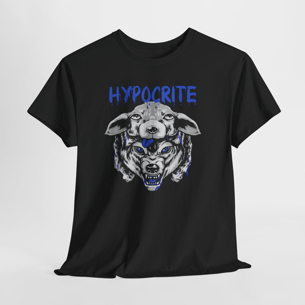 Hypocrite Wolf T-Shirt — Bold Graphic Tee with Dual-Head Wolf Design