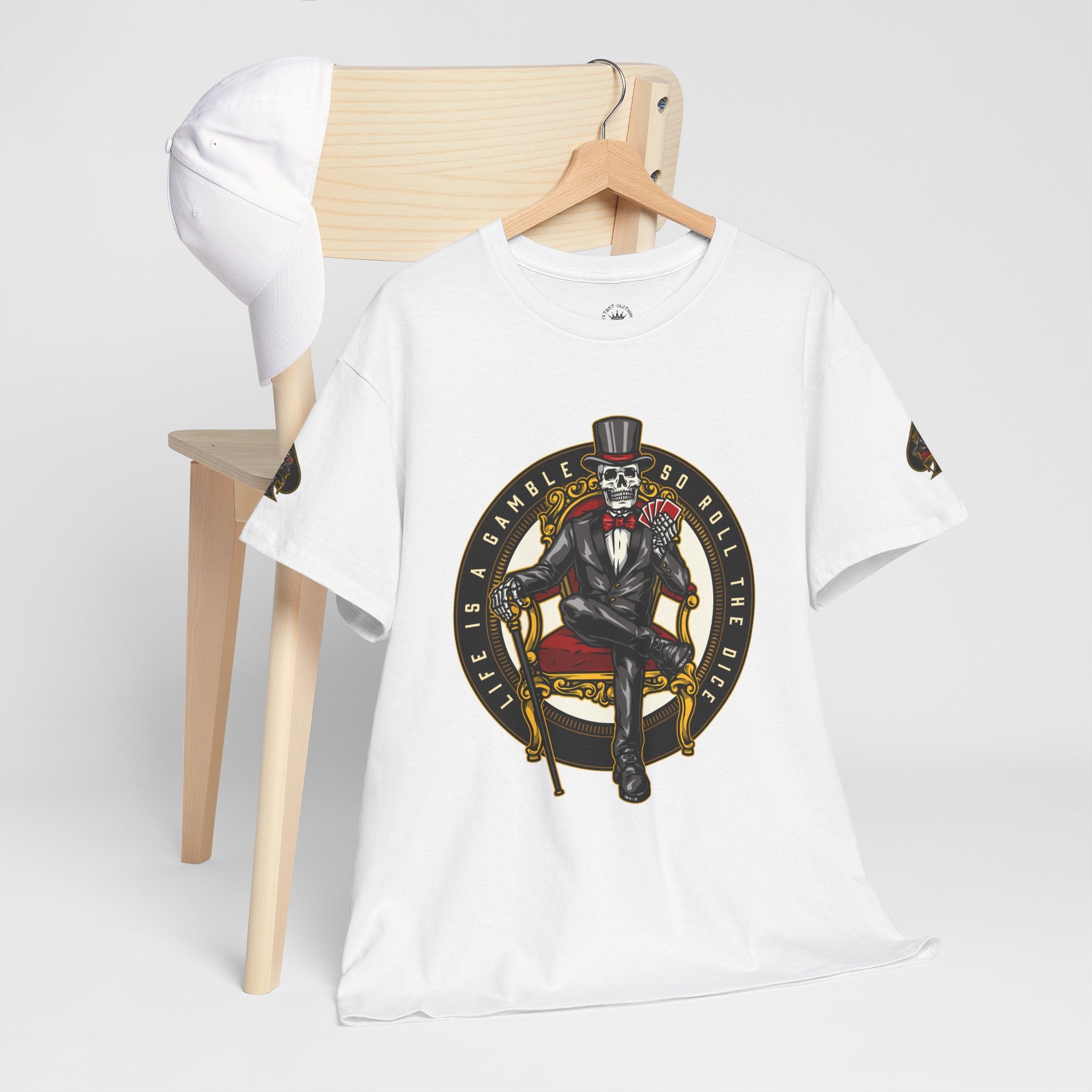 Life Is A Gamble - Top Hat Skeleton T-Shirt