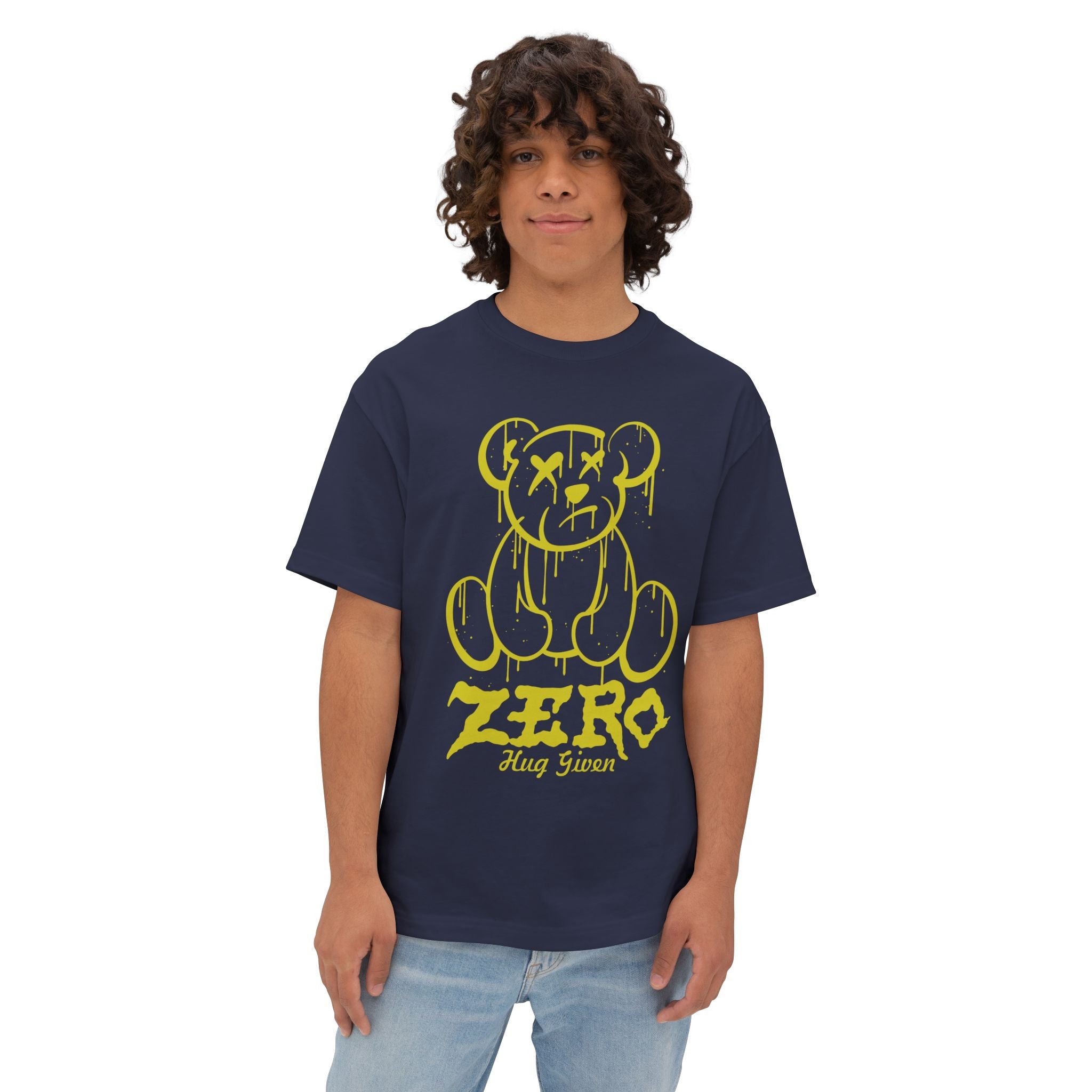 Graphic Tee — Drip Teddy 'ZERO Hug Given' Streetwear Shirt