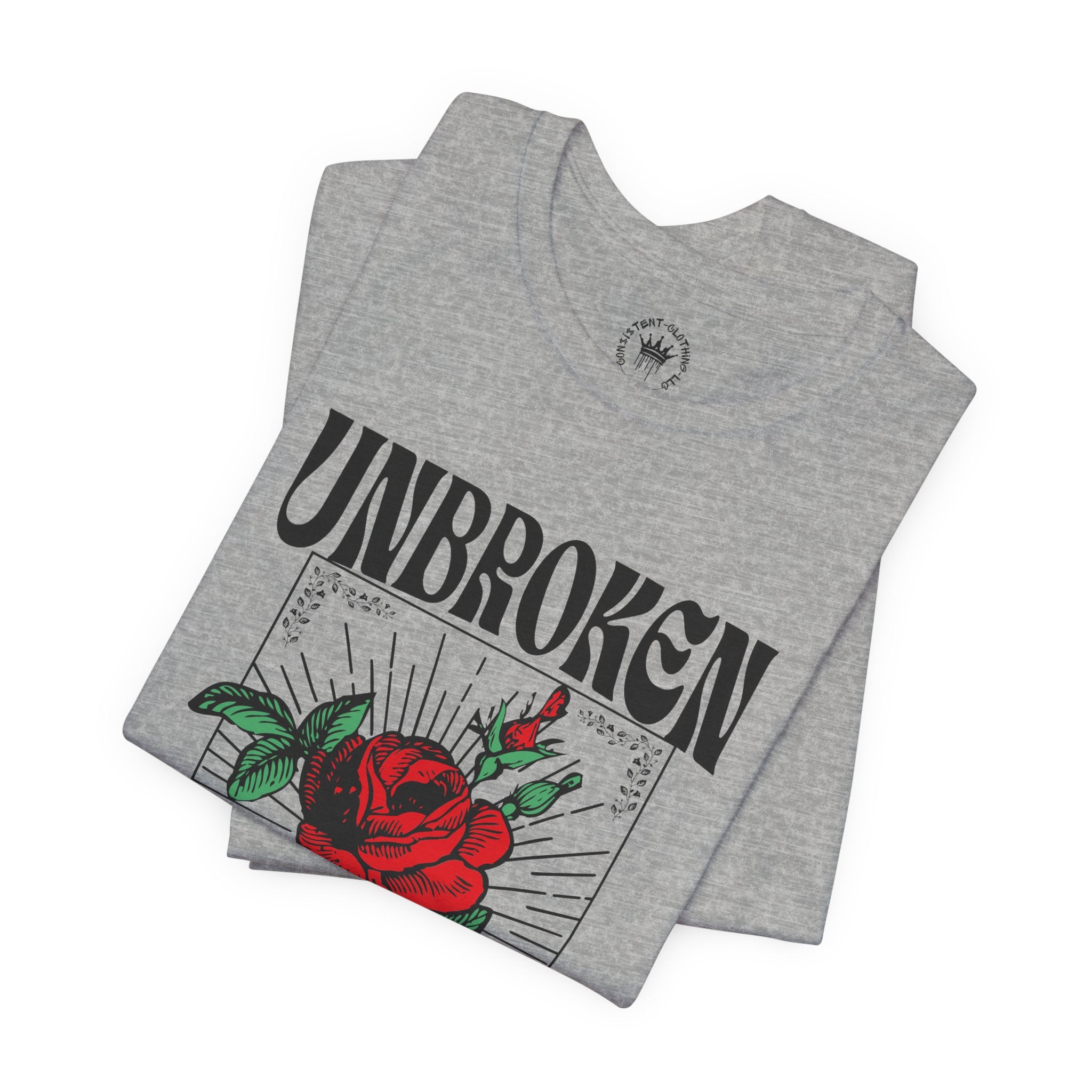Unbroken Rose T-Shirt — Vintage Red Rose Graphic Tee