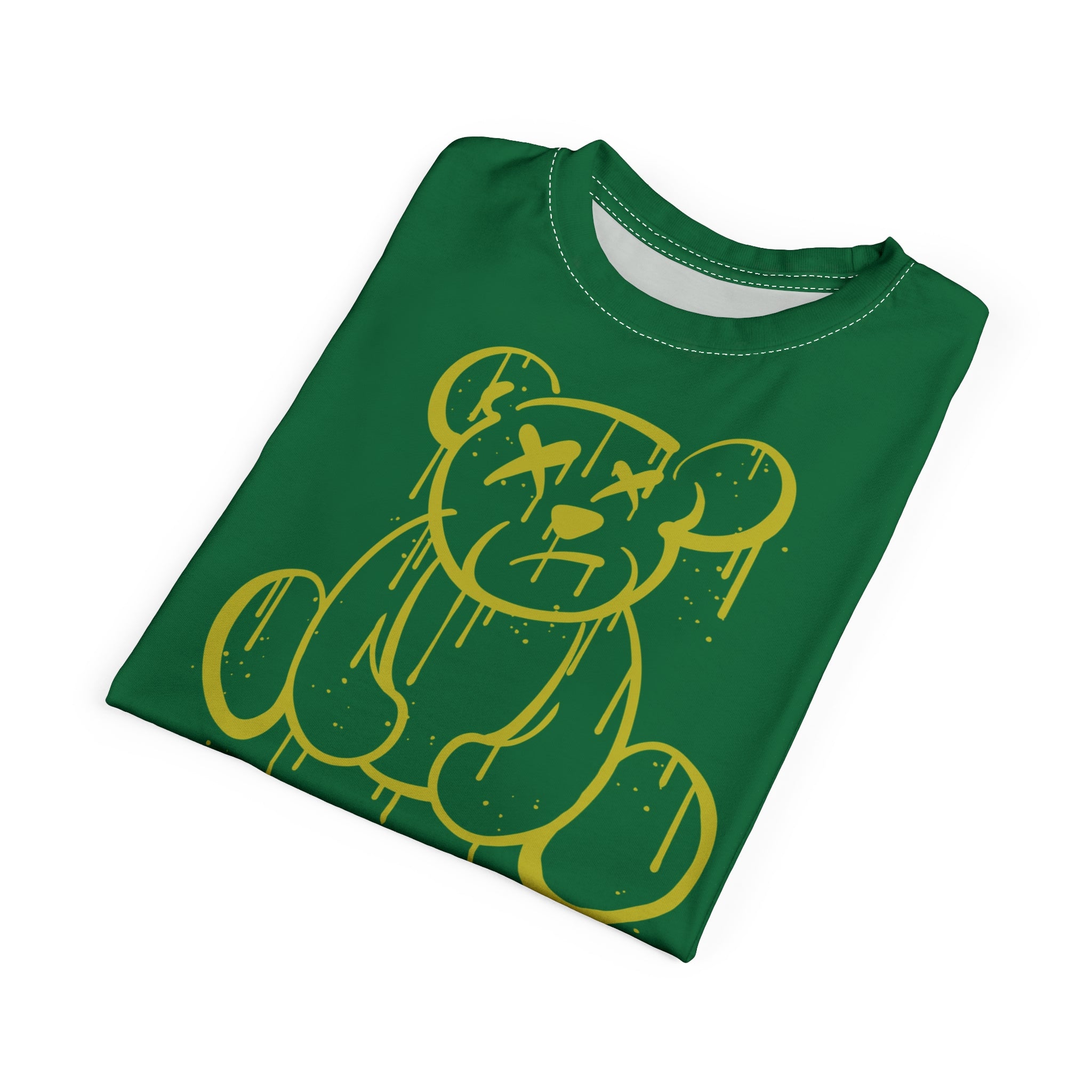 Zero Hug Given Tee — Grunge Drip Bear Graphic T-Shirt