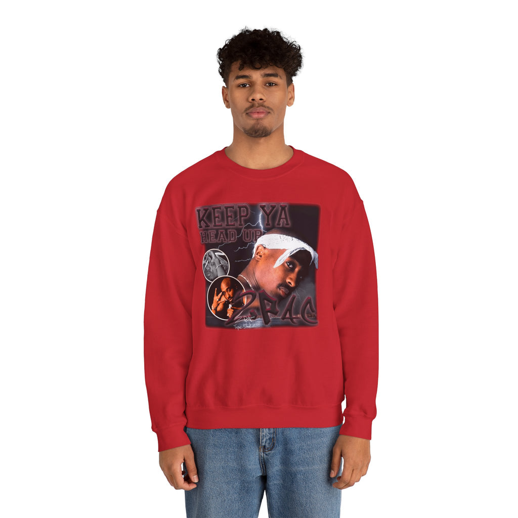 Retro Hip-Hop Graphic Sweatshirt — Keep Ya Head Up Design