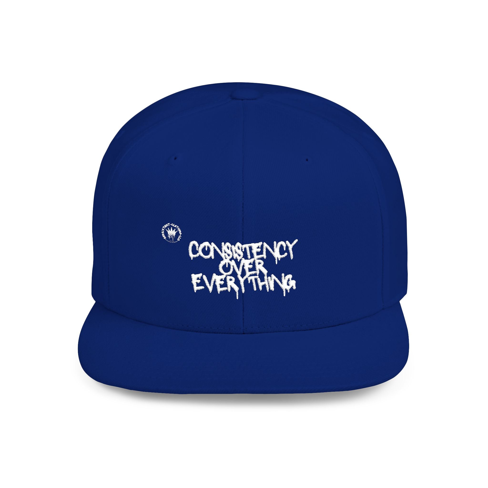 "Consistency Over Everything" Flat Bill Cap