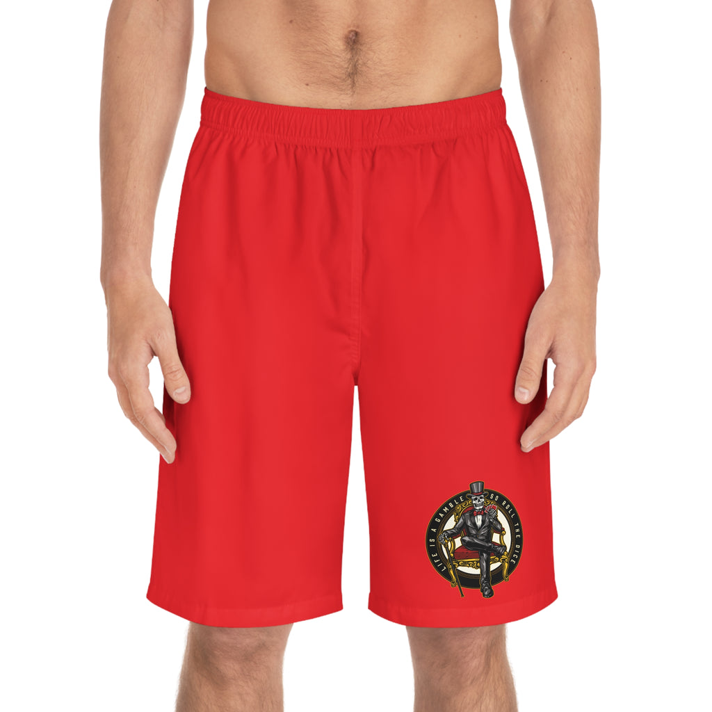 Ace of Spades Men’s Board Shorts - Red