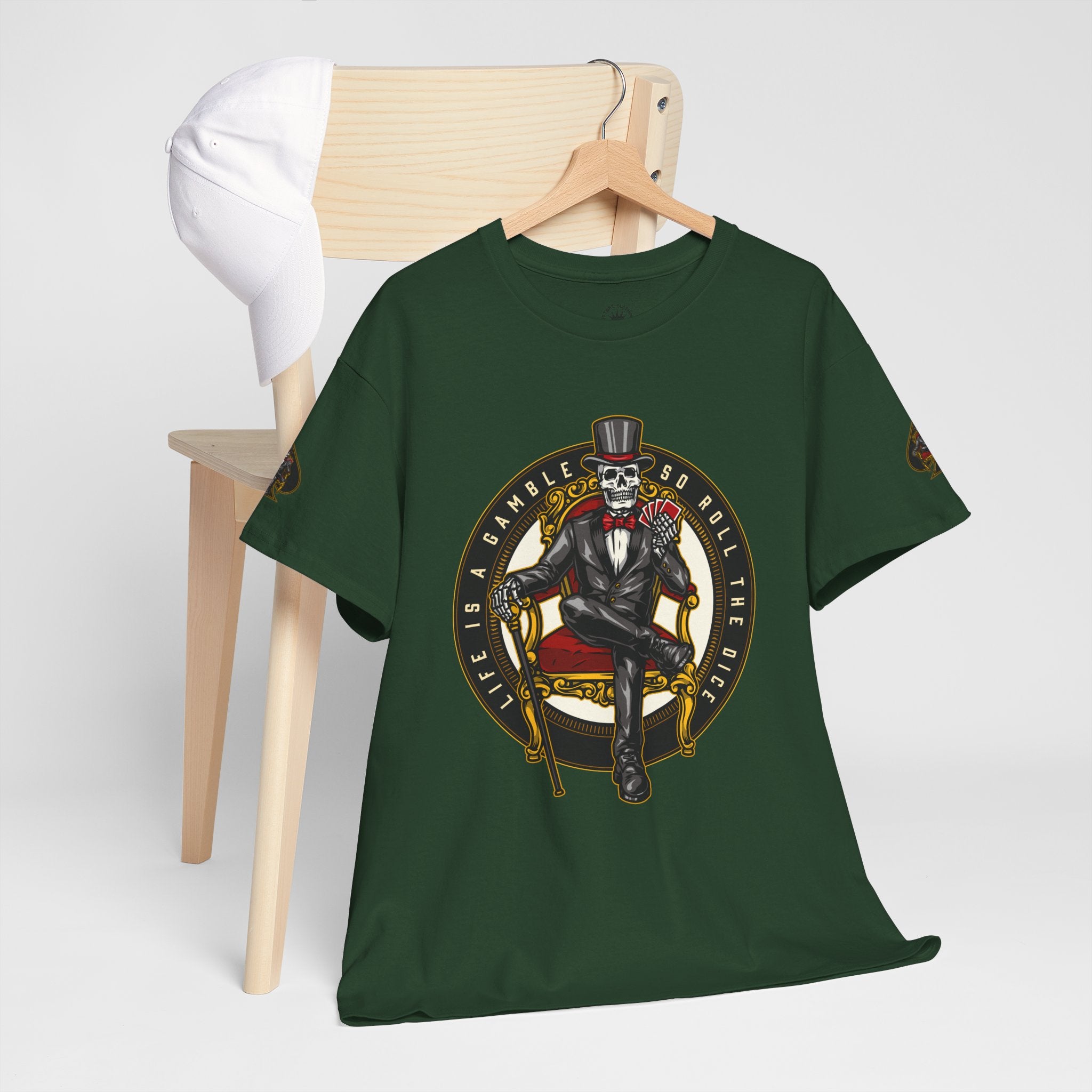 Life Is A Gamble - Top Hat Skeleton T-Shirt