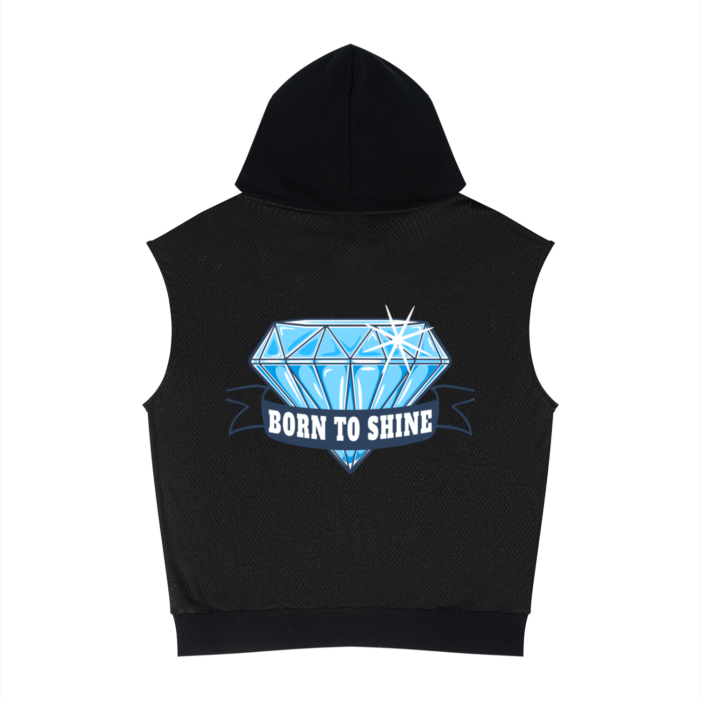 Born To Shine - Unisex Mesh Sleeveless Hoodie